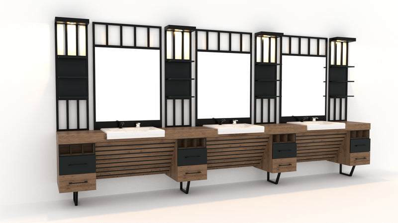 Ezra - Barber Unit Station - Barber's Furniture