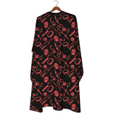 Hair Cutting Apron - Professional Red Skeleton Unisex Hairdressing Gown