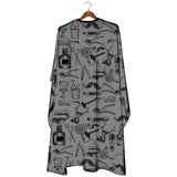 Hair Cutting Apron - Professional Grey Barber Unisex Hairdressing Gown