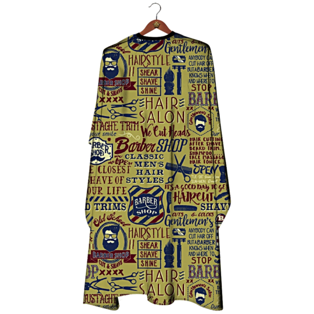 Hair Cutting Apron - Professional Yellow Barber Shop Unisex Hairdressing Gown
