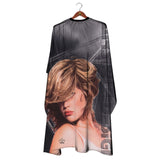 Hair Cutting Apron - Professional Woman Figure Unisex Hairdressing Gown