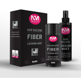 NM Beauty Hair Building Fibre with locking mist spray black & dark brown
