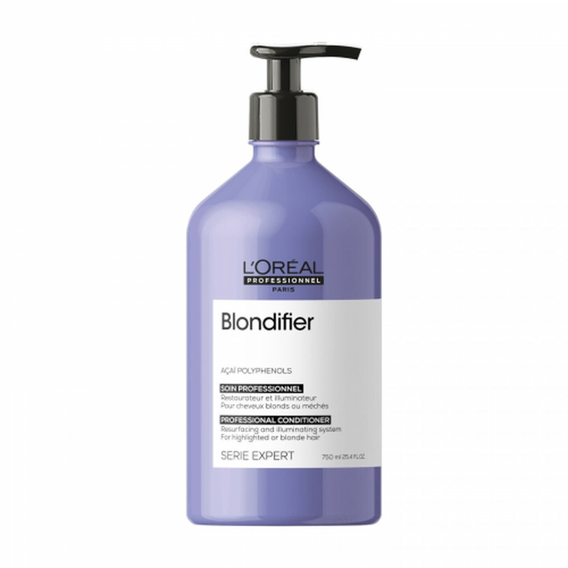 L'Oréal Professionnel Serie Expert Blondifier Cool Conditioner 750ml – Neutralizes Yellow Tones