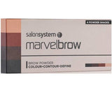 SALONSYSTEM Marvelbrow Brow Powder - 4 powder shades Blonde, Mid Brown, Dark Brown, Black/Brown - 1.5g x4