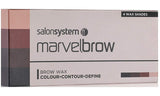 SALONSYSTEM Marvelbrow Brow Wax - 4 powder shades Blonde, Mid Brown, Dark Brown, Black/Brown - 1.5g x4