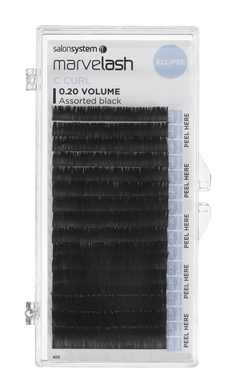 SALONSYSTEM Marvelash C Curl Lashes 0.20 Super Soft, Assorted Length (9, 11, 13, 15mm) lashes