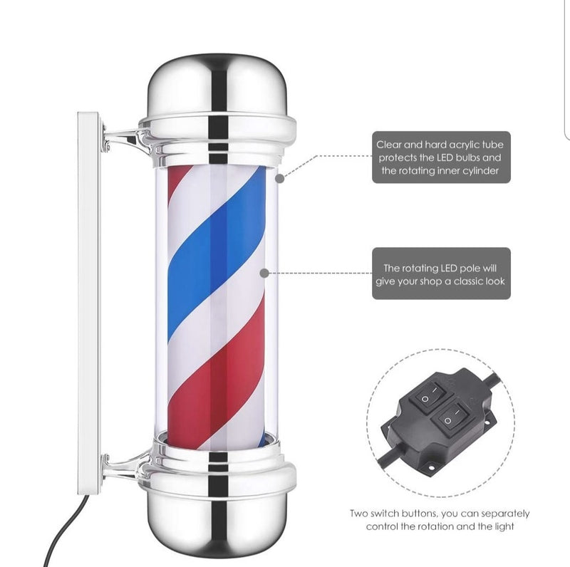 Twist Barber Pole Silver