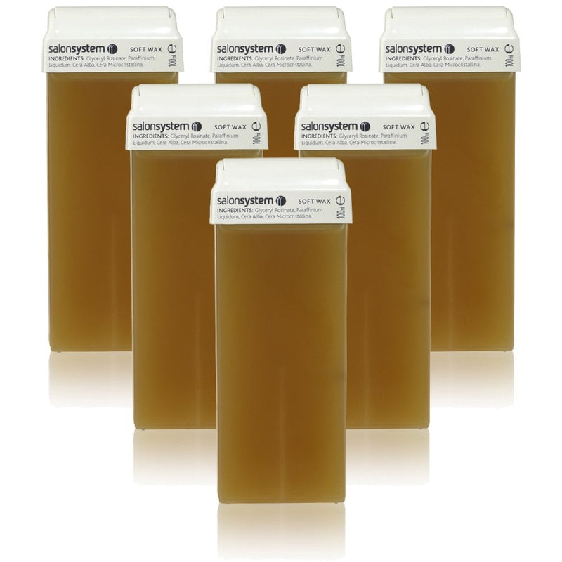 SALON SYSTEM:Just Wax Largre Roller Head Soft Wax Cartridgres 6pcs