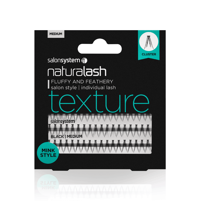 SALONSYSTEM Natralash Mink-style Individual Lashes Black Medium - Texture Lashes